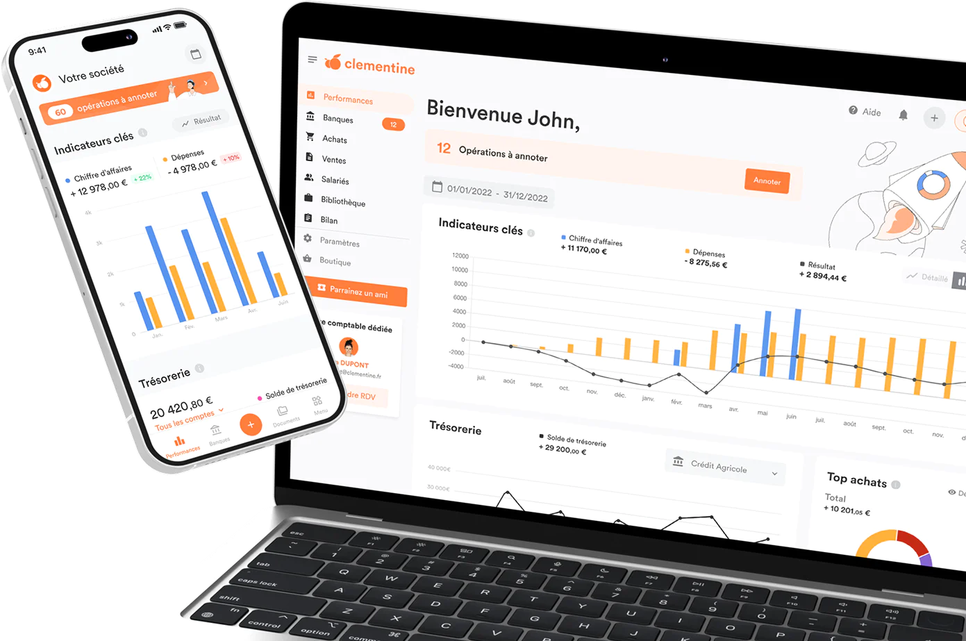 Visuels de la web app et de l'app mobile