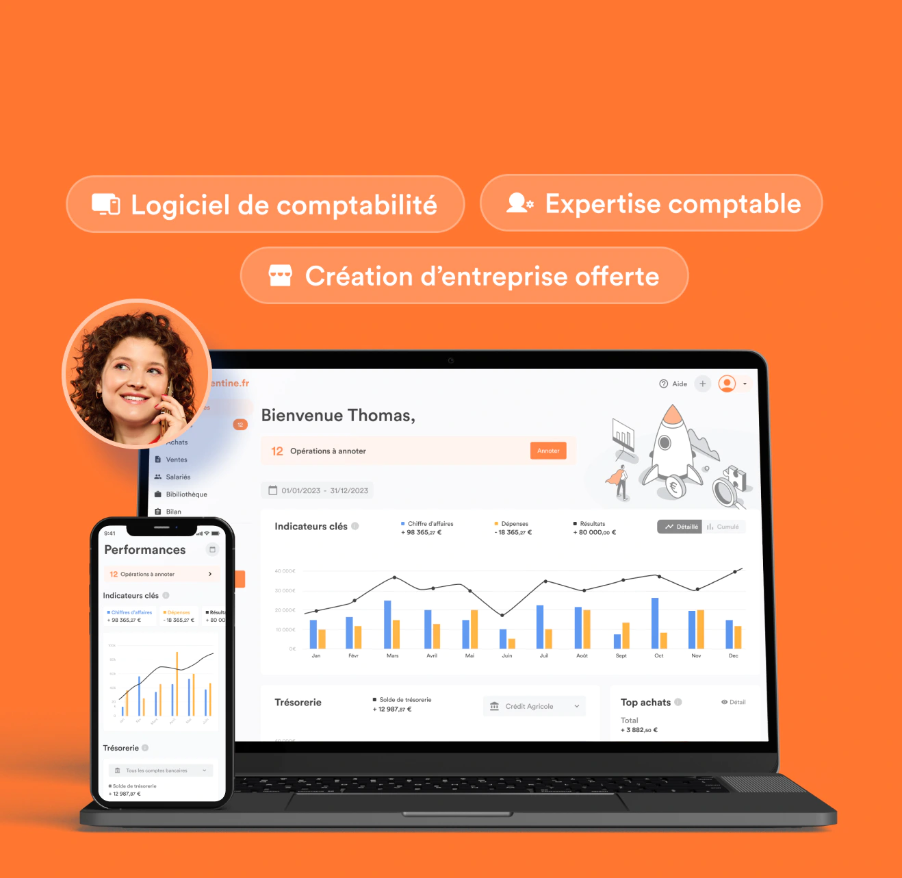 Logiciel de comptabilité - Expertise comptable - Création d’entreprise offerte